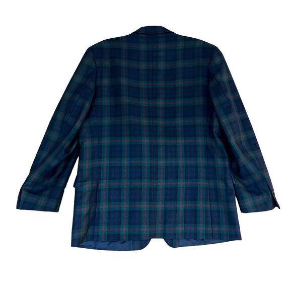 VTG James Pringle Weavers Wool Blazer Plaid Tartan Sport Coat Jacket 42R Men - Picture 2 of 9